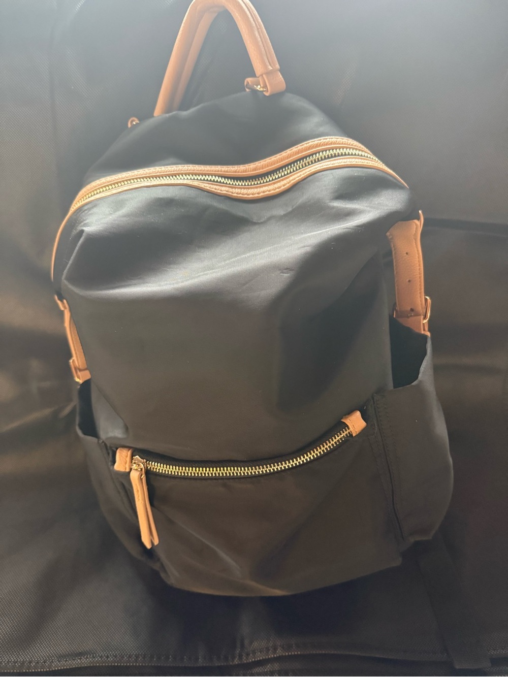 Tommy Bahama Black Backpack with Tan Trim